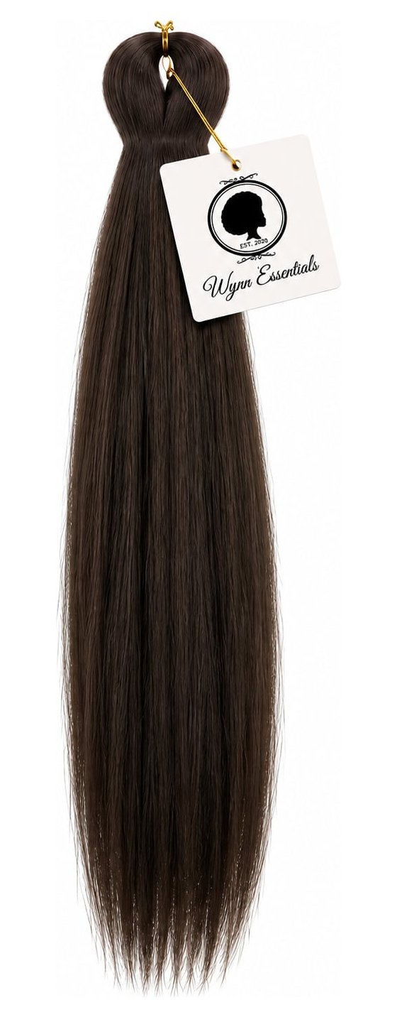 Wynn Essentials ACV-Treated Pre-Stretched Braiding Hair in #4 Medium Brown