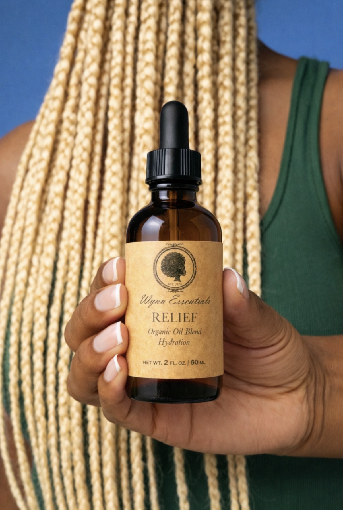 Relief Organic Scalp Oil for protective styles and braids